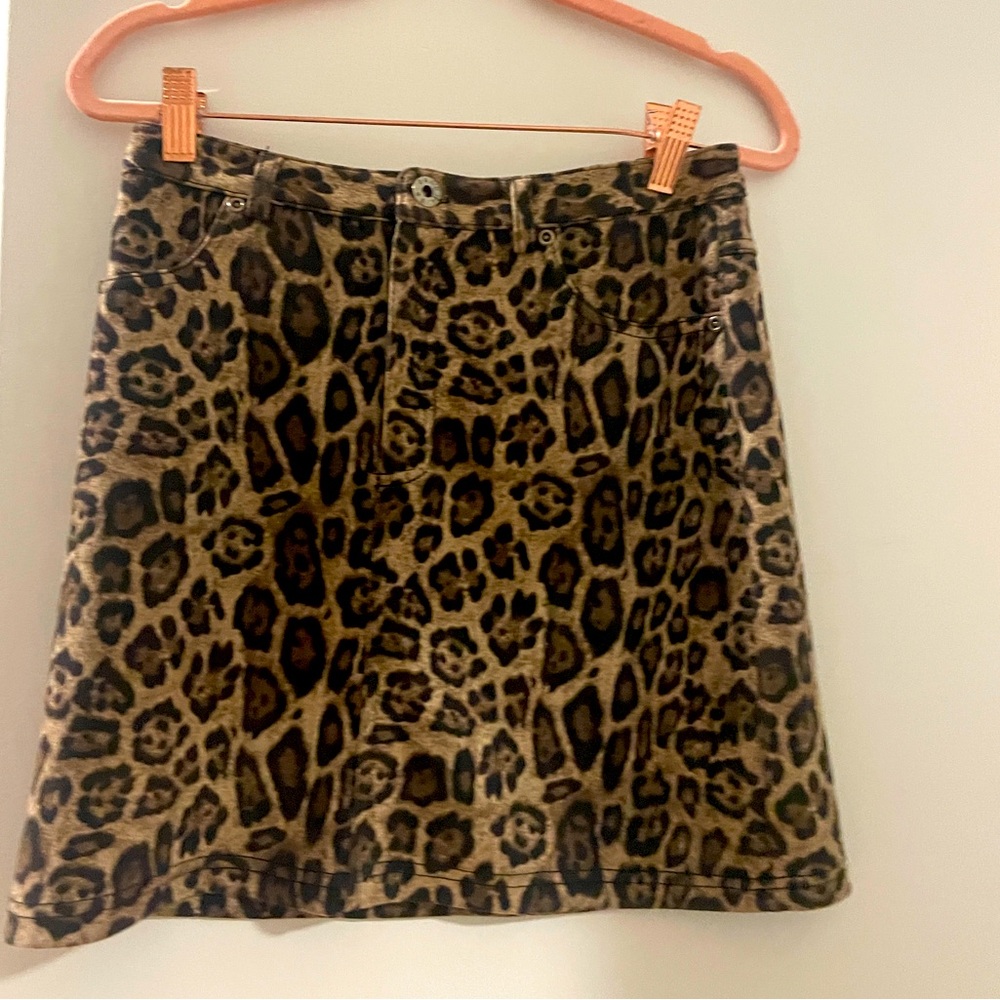 ANTHROPOLOGIE BB Dakota Leopard Printed Mini Skirt